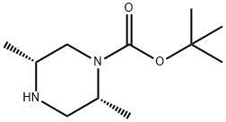 (2R,5R)-2,5-DIMETHYL-PIPERAZINE-1-CARBOXYLIC ACID TERT-BUTYL ESTER Struktur