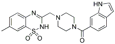 3-([4-(1H-INDOL-6-YLCARBONYL)PIPERAZIN-1-YL]METHYL)-7-METHYL-2H-1,2,4-BENZOTHIADIAZINE 1,1-DIOXIDE Struktur