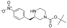 (R)-3-(4-NITRO-BENZYL)-PIPERAZINE-1-CARBOXYLIC ACID TERT-BUTYL ESTER Struktur