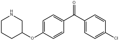 (4-CHLOROPHENYL)[4-(3-PIPERIDINYLOXY)PHENYL]-METHANONE Struktur