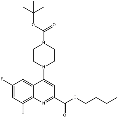 BUTYL 4-(4-(TERT-BUTOXYCARBONYL)PIPERAZIN-1-YL)-6,8-DIFLUOROQUINOLINE-2-CARBOXYLATE Struktur