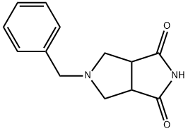 5-BENZYL-TETRAHYDROPYRROLO[3,4-C]PYRROLE-1,3(2H,3AH)-DIONE Struktur