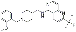 N-([1-(2-METHOXYBENZYL)PIPERIDIN-4-YL]METHYL)-2-(TRIFLUOROMETHYL)-1,6-NAPHTHYRIDIN-5-AMINE Struktur