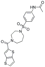 N-(4-([4-(THIENO[3,2-B]THIEN-2-YLCARBONYL)-1,4-DIAZEPAN-1-YL]SULFONYL)PHENYL)ACETAMIDE Struktur