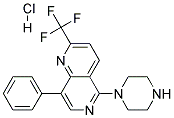 8-PHENYL-5-PIPERAZIN-1-YL-2-(TRIFLUOROMETHYL)-1,6-NAPHTHYRIDINE HYDROCHLORIDE Struktur