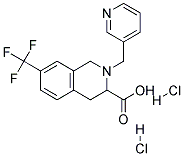 2-PYRIDIN-3-YLMETHYL-7-TRIFLUOROMETHYL-1,2,3,4-TETRAHYDRO-ISOQUINOLINE-3-CARBOXYLIC ACID DIHYDROCHLORIDE Struktur