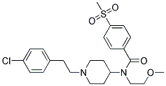 N-(1-[2-(4-CHLOROPHENYL)ETHYL]PIPERIDIN-4-YL)-N-(2-METHOXYETHYL)-4-(METHYLSULFONYL)BENZAMIDE Struktur