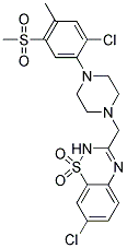 7-CHLORO-3-((4-[2-CHLORO-4-METHYL-5-(METHYLSULFONYL)PHENYL]PIPERAZIN-1-YL)METHYL)-2H-1,2,4-BENZOTHIADIAZINE 1,1-DIOXIDE Struktur