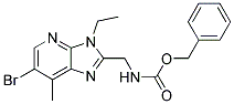 (6-BROMO-3-ETHYL-7-METHYL-3H-IMIDAZO[4,5-B]PYRIDIN-2-YLMETHYL)-CARBAMIC ACID BENZYL ESTER Struktur