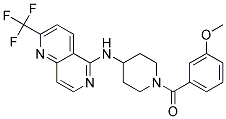 N-[1-(3-METHOXYBENZOYL)PIPERIDIN-4-YL]-2-(TRIFLUOROMETHYL)-1,6-NAPHTHYRIDIN-5-AMINE Struktur