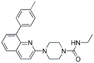 N-ETHYL-4-[8-(4-METHYLPHENYL)QUINOLIN-2-YL]PIPERAZINE-1-CARBOXAMIDE Struktur