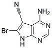 4-AMINO-6-BROMO-7H-PYRROLO[2,3-D]PYRIMIDINE-5-CARBONITRILE Struktur