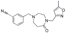 3-((4-[(5-METHYLISOXAZOL-3-YL)METHYL]-5-OXO-1,4-DIAZEPAN-1-YL)METHYL)BENZONITRILE Struktur