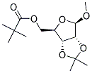 METHYL-2,3-O-ISOPROPYLIDENE-5-O-PIVALOYL-BETA-D-RIBOFURANOSIDE Struktur