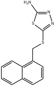 5-((1-NAPHTHYLMETHYL)THIO)-1,3,4-THIADIAZOL-2-AMINE Struktur