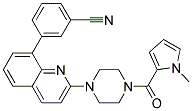 3-(2-(4-[(1-METHYL-1H-PYRROL-2-YL)CARBONYL]PIPERAZIN-1-YL)QUINOLIN-8-YL)BENZONITRILE Struktur