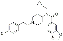 N-(1-[2-(4-CHLOROPHENYL)ETHYL]PIPERIDIN-4-YL)-N-(CYCLOPROPYLMETHYL)-1,3-BENZODIOXOLE-5-CARBOXAMIDE Struktur