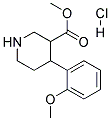 METHYL 4-(2-METHOXYPHENYL)PIPERIDINE-3-CARBOXYLATE HYDROCHLORIDE Struktur