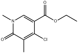 4-CHLORO-1,5-DIMETHYL-6-OXO-1,6-DIHYDRO-PYRIDINE-3-CARBOXYLIC ACID ETHYL ESTER Struktur