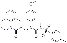 N-[(2,3-DIHYDRO-5-OXO-(1H,5H)-BENZO[IJ]QUINOLIZIN-6-YL)METHYL]-N-(4-METHOXYPHENYL)-N'-(4-METHYLBENZENESULPHONYL)UREA Struktur