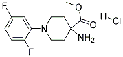 METHYL 4-AMINO-1-(2,5-DIFLUOROPHENYL)PIPERIDINE-4-CARBOXYLATE HYDROCHLORIDE Struktur