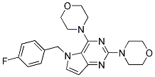 5-(4-FLUORO-BENZYL)-2,4-DI-MORPHOLIN-4-YL-5H-PYRROLO[3,2-D]PYRIMIDINE Struktur