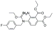 (3,4-BIS-ETHOXYCARBONYLAMINO-PHENYL)-(4-FLUORO-BENZYL)-CARBAMIC ACID ETHYL ESTER Struktur