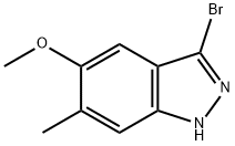 5-METHOXY-3-BROMO-6-METHYL (1H)INDAZOLE Struktur