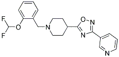 3-(5-(1-[2-(DIFLUOROMETHOXY)BENZYL]PIPERIDIN-4-YL)-1,2,4-OXADIAZOL-3-YL)PYRIDINE Struktur