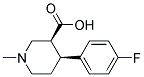 (3S,4S)-4-(4-FLUORO-PHENYL)-1-METHYL-PIPERIDINE-3-CARBOXYLIC ACID Struktur