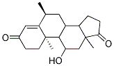 (6S,10R)-11-HYDROXY-6,10,13-TRIMETHYL-1,6,7,8,9,10,11,12,13,14,15,16-DODECAHYDRO-2H-CYCLOPENTA[A]PHENANTHRENE-3,17-DIONE Struktur