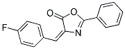 2-Phenyl4-(P-Fluorobenzal)-5-Oxazolone Struktur