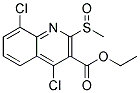 ETHYL 4,8-DICHLORO-2-(METHYLSULFINYL)QUINOLINE-3-CARBOXYLATE, TECH Struktur