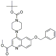 Methyl 4-(1-Boc-Piperazine-4-Yl)-6-Benzyloxy-2-Quinoline-Carboxylate Struktur