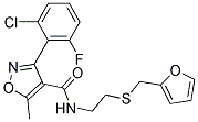 3-(2-Chloro-6-fluorophenyl)-N-{2-[(fur-2-ylmethyl)thio]ethyl}-5-methylisoxazole-4-carboxamide Struktur