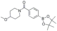 (4-methoxypiperidin-1-yl)(4-(4,4,5,5-tetramethyl-1,3,2-dioxaborolan-2-yl)phenyl)methanone Struktur