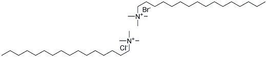 Cetyl trimethyl ammonium chloride(bromide) Struktur