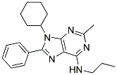 9-CYCLOHEXYL-2-METHYL-8-PHENYL-N-PROPYL-9H-PURIN-6-AMINE Struktur