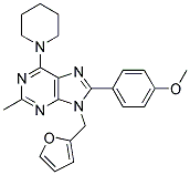 9-((FURAN-2-YL)METHYL)-8-(4-METHOXYPHENYL)-2-METHYL-6-(PIPERIDIN-1-YL)-9H-PURINE Struktur