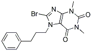 8-BROMO-1,3-DIMETHYL-7-(3-PHENYLPROPYL)-2,3,6,7-TETRAHYDRO-1H-PURINE-2,6-DIONE, TECH Struktur