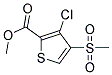 METHYL-3-CHLORO-4-METHYLSULFONYL-2-THIOPHENECARBOXYLATE Struktur