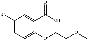 5-BROMO-2-(2-METHOXYETHOXY)BENZOIC ACID Struktur