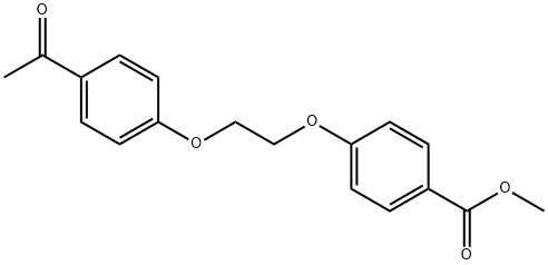 Methyl 4-[2-(4-acetylphenoxy)ethoxy]benzoate Struktur