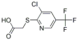 {[3-Chloro-5-(trifluoromethyl)pyridin-2-yl]thio}acetic acid Struktur