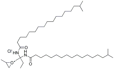 DIISOSTEARAMIDOPROPYL EPOXYPROPYLMONIUM CHLORIDE Struktur