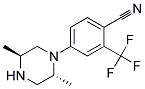 4-((2R,5S)-2,5-DIMETHYL-PIPERAZIN-1-YL)-2-TRIFLUOROMETHYL-BENZONITRILE Struktur