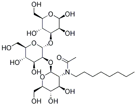 N-OCTYL-3-O-[2-O-(2-ACETAMIDO-2-DEOXY-B-D-GLUCOPYRANOSYL)-A-D-MANNOPYRANOSYL]-B-D-MANNOPYRANOSIDE Struktur