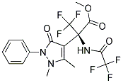 METHYL 2-(1,5-DIMETHYL-3-OXO-2-PHENYL-2,3-DIHYDRO-1H-PYRAZOL-4-YL)-3,3,3-TRIFLUORO-N-(TRIFLUORO-ACETYL)ALANINATE Struktur