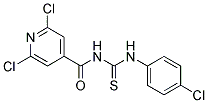 N-(4-CHLOROPHENYL)-N'-(2,6-DICHLOROISONICOTINOYL)THIOUREA, TECH Struktur