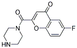 6-FLUORO-2-(PIPERAZIN-1-YLCARBONYL)-4H-CHROMEN-4-ONE Struktur